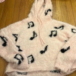 Hot Topic pink music note hoodie